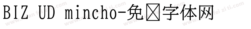 BIZ UD mincho字体转换